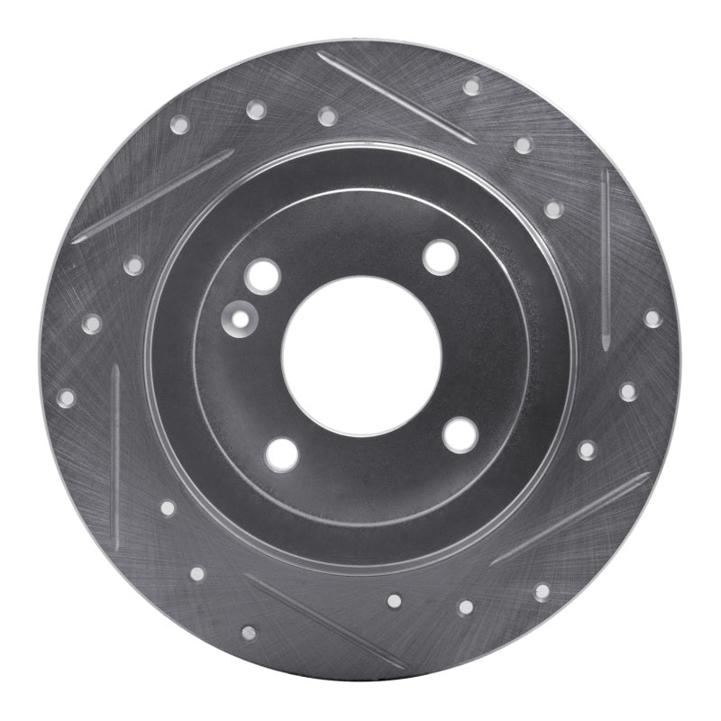 R1 Concepts R1 12-25 Dodge Attitude (Mexico) Rear Right Drilled & Slotted Silver Brake Rotor
