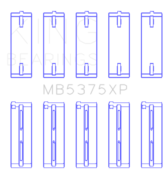 King Engine Bearings Toyota 2Zzge (Size +0.50mm) Main Bearing Set