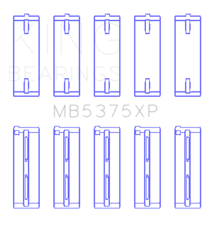 King Engine Bearings Toyota 2ZZGE Performance Main Bearing Set