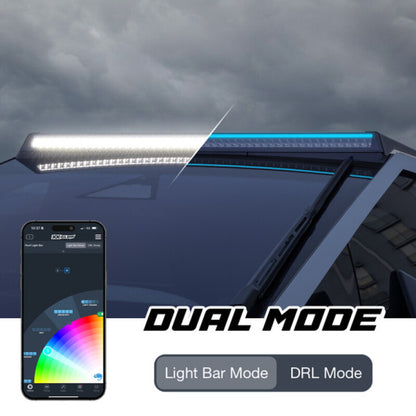 XKGLOW XK Glow Tesla Cybertruck XKmax 50in Roof LED Off-Road Light Bar w/ RGBW Chasing DRL & App Control