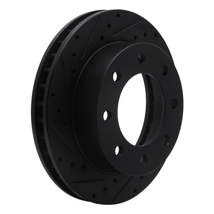 R1 Concepts R1 99-20 Cadillac DeVille Front Left Drilled & Slotted Black Brake Rotor