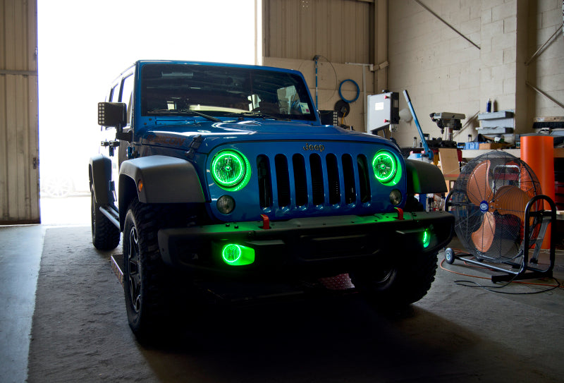 ORACLE Lighting Oracle Jeep Wrangler JK 07-17 LED Waterproof Halo Kit - ColorSHIFT w/ Simple Controller