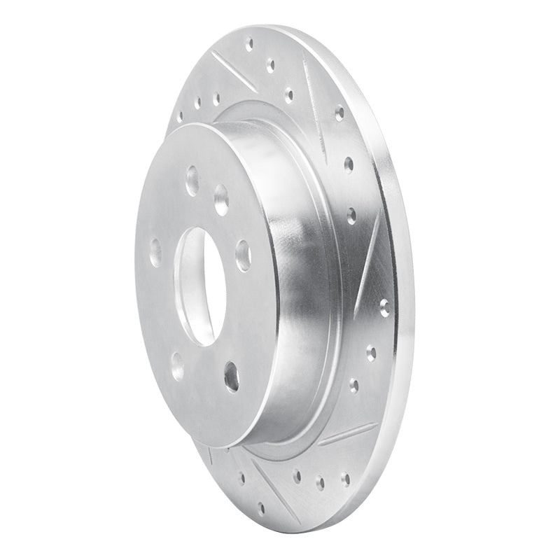 R1 Concepts R1 11-16 Buick Regal Rear Right Drilled & Slotted Silver Brake Rotor