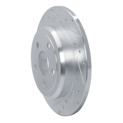 R1 Concepts R1 2011-2022 Dodge Durango Rear Left Drilled & Slotted Silver Brake Rotor