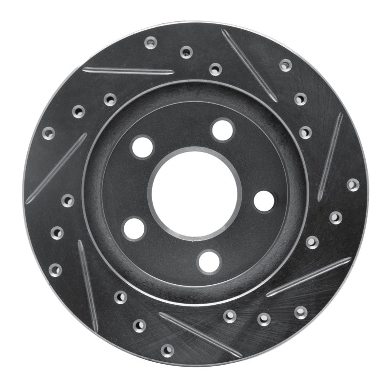 R1 Concepts R1 85-89 Dodge SHADOW Front Left Drilled & Slotted Silver Brake Rotor