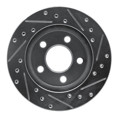 R1 Concepts R1 85-89 Dodge SHADOW Front Left Drilled & Slotted Silver Brake Rotor