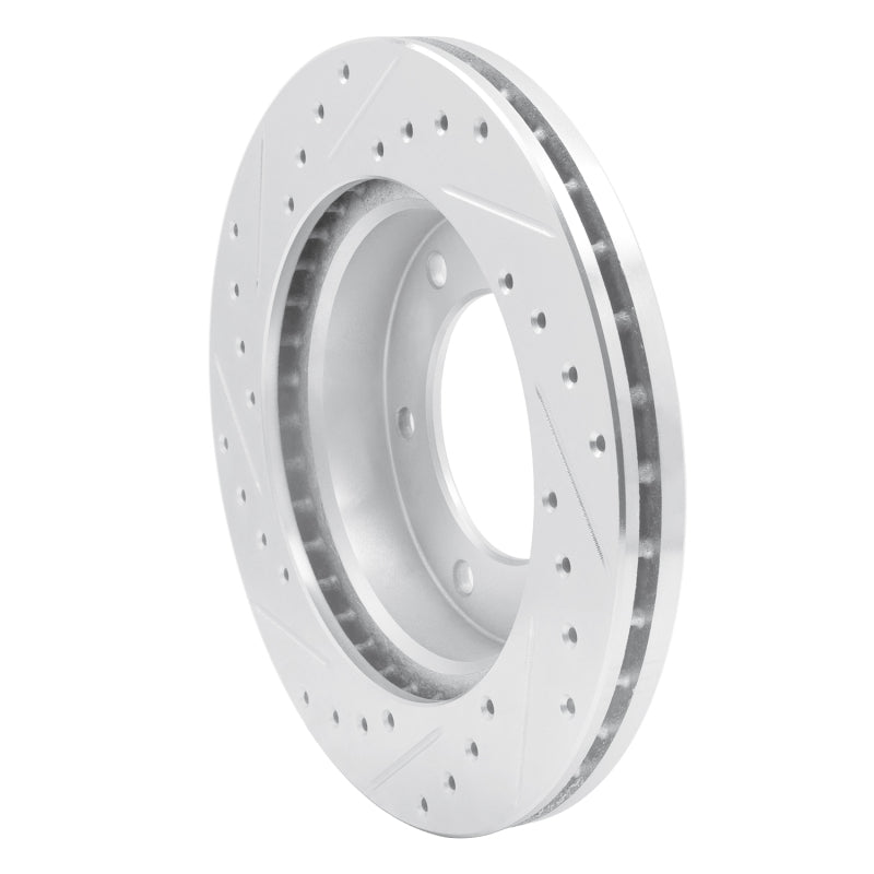 R1 Concepts R1 01-04 Honda Passport Front Right Drilled & Slotted Silver Brake Rotor