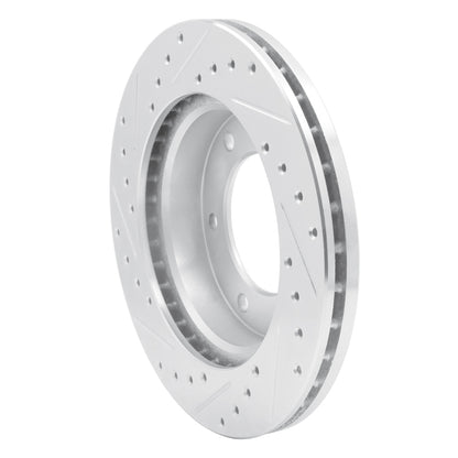 R1 Concepts R1 01-04 Honda Passport Front Right Drilled & Slotted Silver Brake Rotor