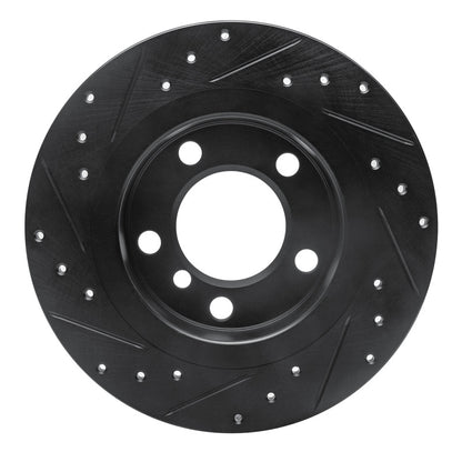 R1 Concepts R1 11-16 Mini Cooper Countryman Rear Right Drilled & Slotted Black Brake Rotor
