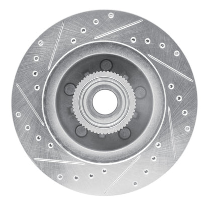 R1 Concepts R1 93-95 Chevrolet G10 Front Right Drilled & Slotted Silver Brake Rotor