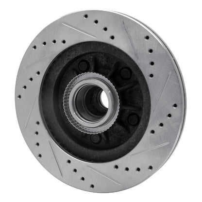 R1 Concepts R1 00-04 Ford F-150 RWD Front Left Drilled & Slotted Silver Brake Rotor