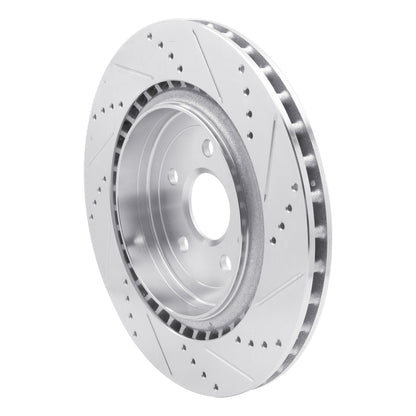 R1 Concepts R1 09-24 Cadillac CTS Rear Left Drilled & Slotted Silver Brake Rotor