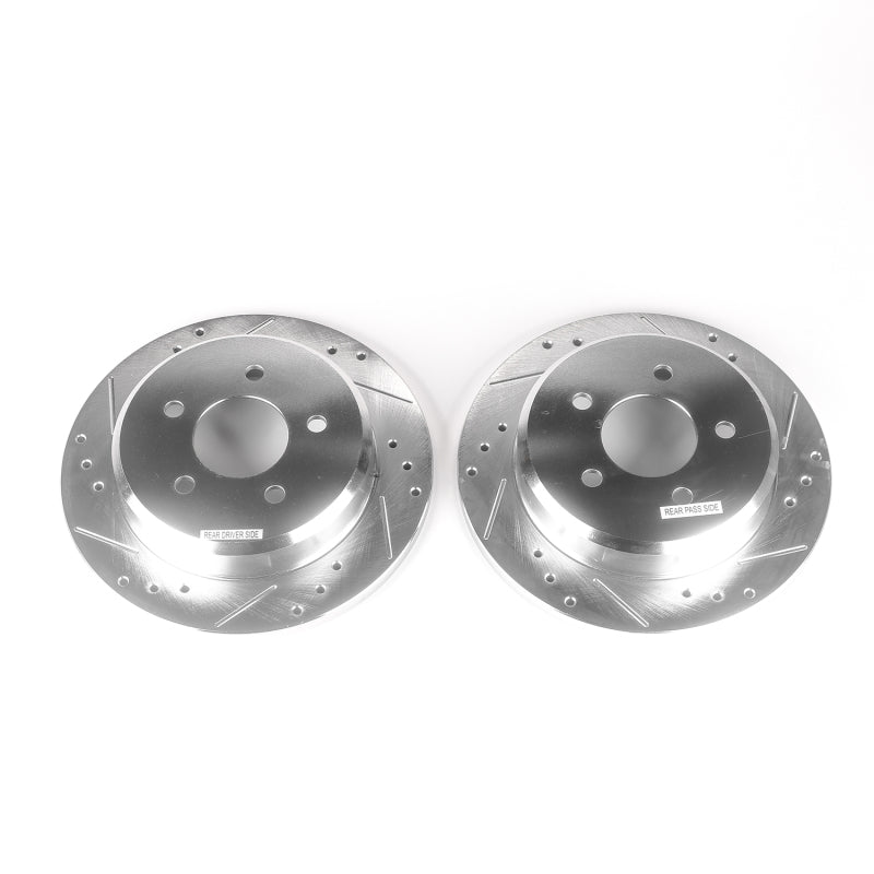 PowerStop Power Stop 96-02 Ford Crown Victoria Rear Evolution Drilled & Slotted Rotors - Pair