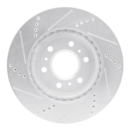 R1 Concepts R1 06-09 Buick TERRAZA Front Right Drilled & Slotted Silver Brake Rotor