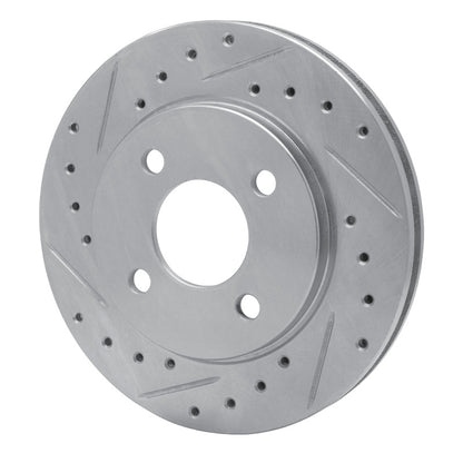 R1 Concepts R1 81-87 Chrysler Town & Country Front Left Drilled & Slotted Silver Brake Rotor