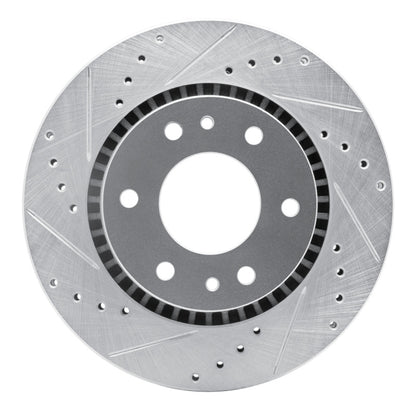 R1 Concepts R1 06-09 Buick Rainier Front Left Drilled & Slotted Silver Brake Rotor