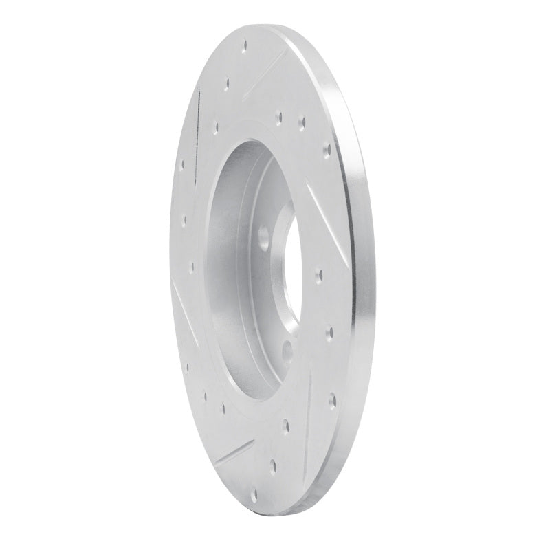 R1 Concepts R1 84-85 BMW 318I Front Right Drilled & Slotted Silver Brake Rotor
