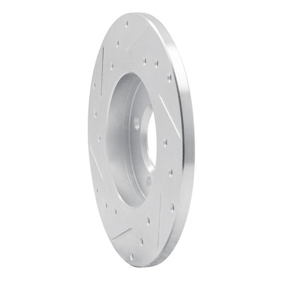 R1 Concepts R1 84-85 BMW 318I Front Right Drilled & Slotted Silver Brake Rotor
