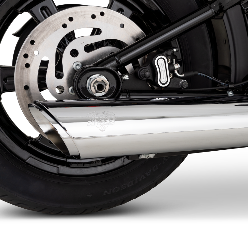 Vance and Hines Vance & Hines 2025+ HD Softail Twin Slash 4in Round Chrome Slip-On Exhaust