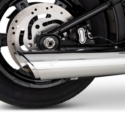 Vance and Hines Vance & Hines 2025+ HD Softail Twin Slash 4in Round Chrome Slip-On Exhaust