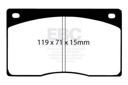 EBC 93-97 Aston Martin DB7 3.2 Supercharged Redstuff Front Brake Pads