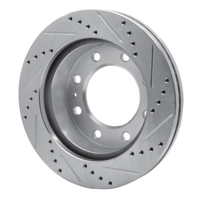 R1 Concepts R1 94-99 Dodge Ram 2500 Front Left Drilled & Slotted Silver Brake Rotor