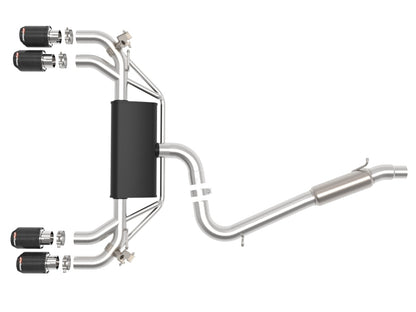 aFe POWER MACH Force-Xp 15-19 Volkswagen Golf R L4-2.0L(T) 304 SS Cat-Back Exhaust System - Carbon