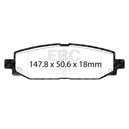 EBC 2018+ Jeep Wrangler (JL) Yellowstuff Rear Brake Pads