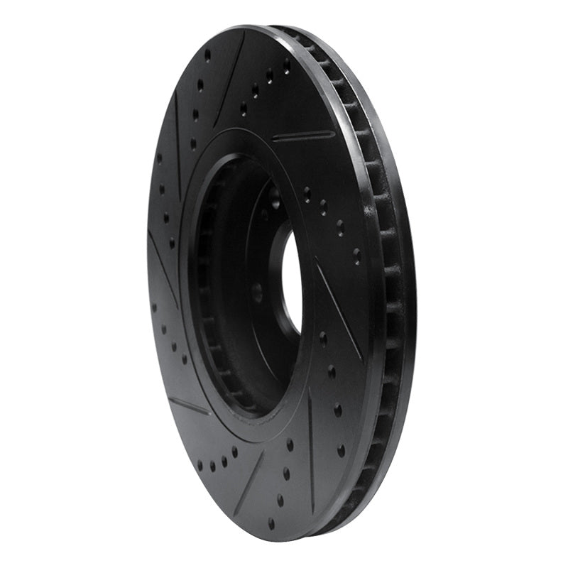 R1 Concepts R1 04-11 Hyundai XG350 Front Right Drilled & Slotted Black Brake Rotor