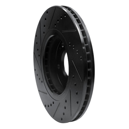 R1 Concepts R1 04-11 Hyundai XG350 Front Right Drilled & Slotted Black Brake Rotor