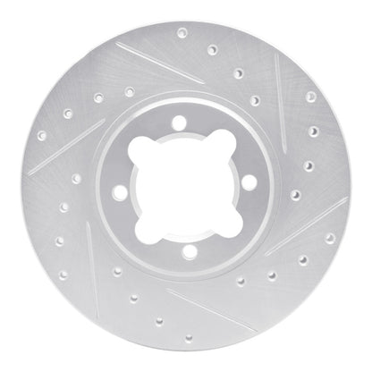 R1 Concepts R1 82-85 Toyota Celica Front Right Drilled & Slotted Silver Brake Rotor