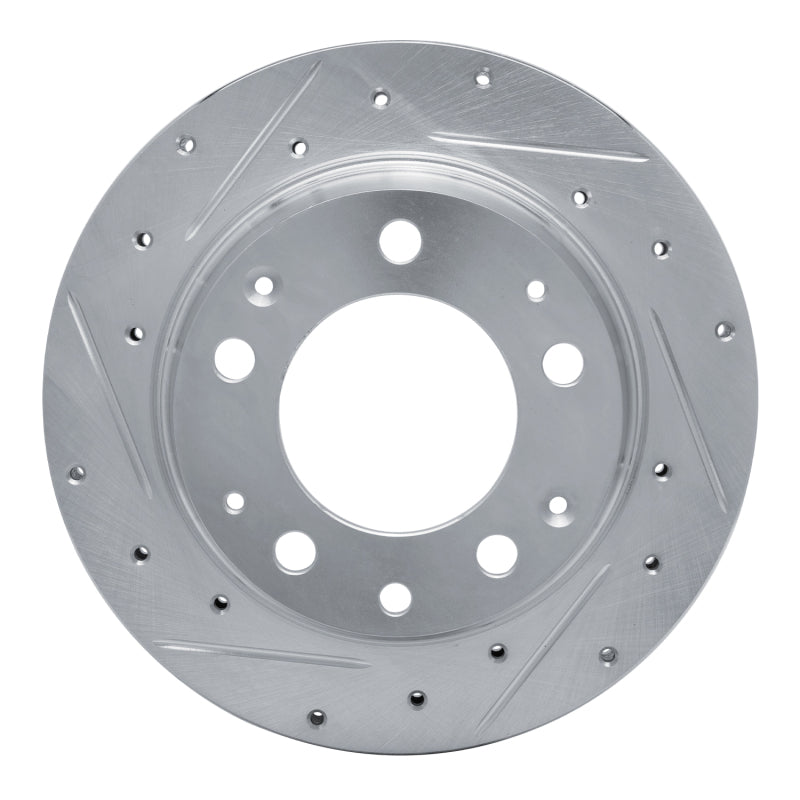 R1 Concepts R1 84-89 Porsche 911 Rear Left Drilled & Slotted Silver Brake Rotor