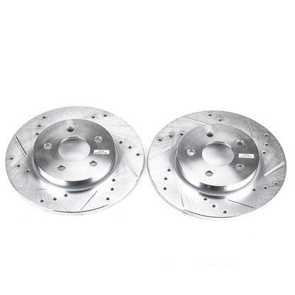 PowerStop Power Stop 02-08 Jaguar X-Type Rear Evolution Drilled & Slotted Rotors - Pair