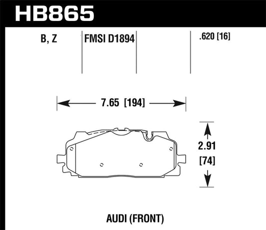 Hawk Performance Hawk 18-19 Audi S5 HPS 5.0 Front Brake Pads