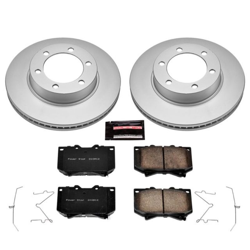 PowerStop Power Stop 01-02 Toyota Sequoia Front Z17 Evolution Geomet Coated Brake Kit