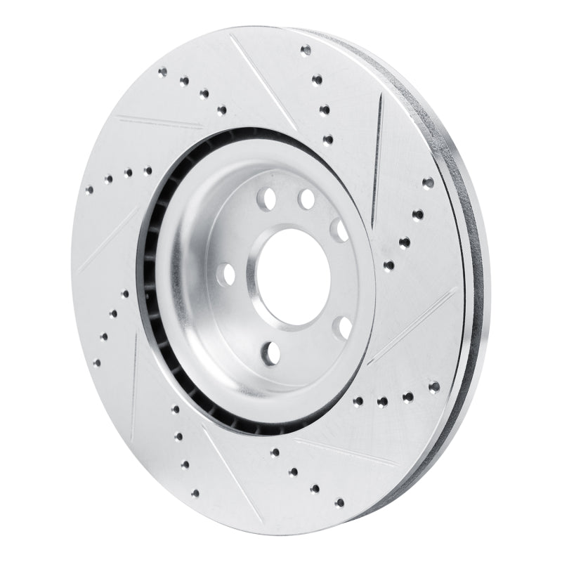 R1 Concepts R1 20-20 Jaguar F-Pace Front Left Drilled & Slotted Silver Brake Rotor