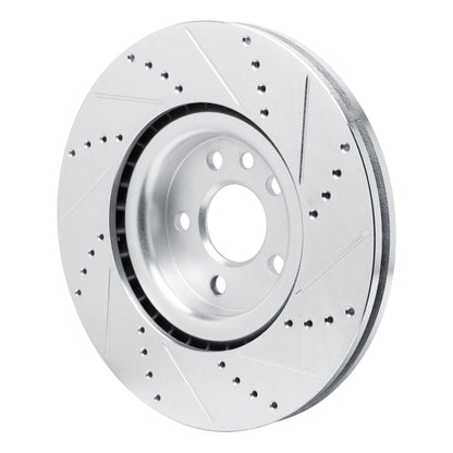 R1 Concepts R1 20-20 Jaguar F-Pace Front Left Drilled & Slotted Silver Brake Rotor