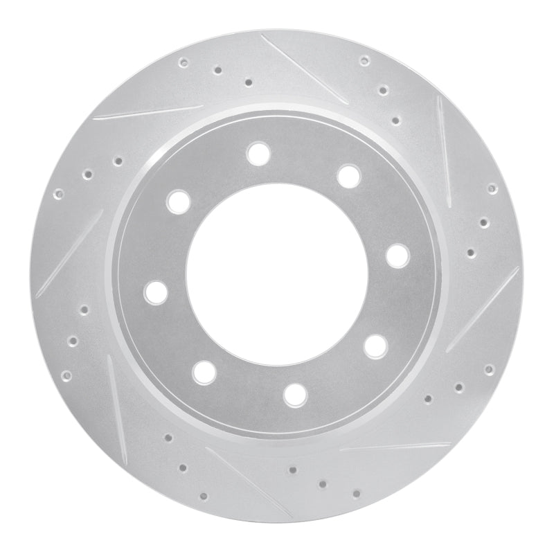 R1 Concepts R1 12-21 Nissan NV2500 Rear Right Drilled & Slotted Silver Brake Rotor