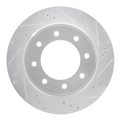 R1 Concepts R1 12-21 Nissan NV2500 Rear Right Drilled & Slotted Silver Brake Rotor