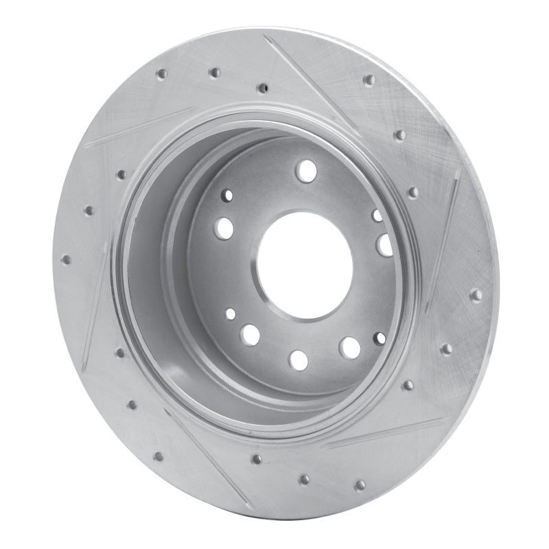 R1 Concepts R1 01-03 Acura CL Rear Left Drilled & Slotted Silver Brake Rotor