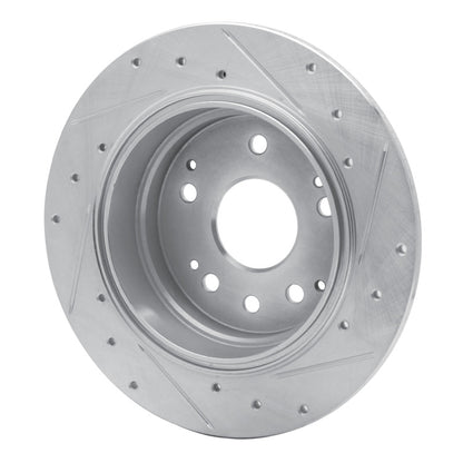 R1 Concepts R1 01-03 Acura CL Rear Left Drilled & Slotted Silver Brake Rotor
