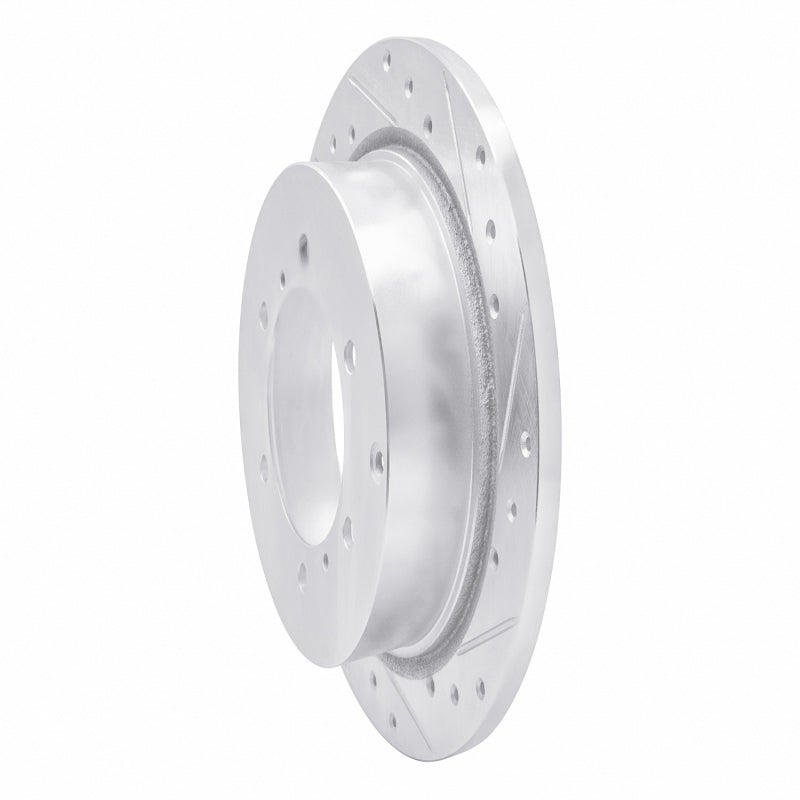 R1 Concepts R1 90-04 Mitsubishi Montero Rear Right Drilled & Slotted Silver Brake Rotor