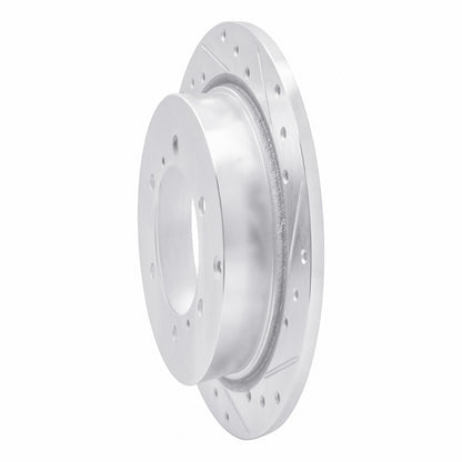 R1 Concepts R1 90-04 Mitsubishi Montero Rear Right Drilled & Slotted Silver Brake Rotor