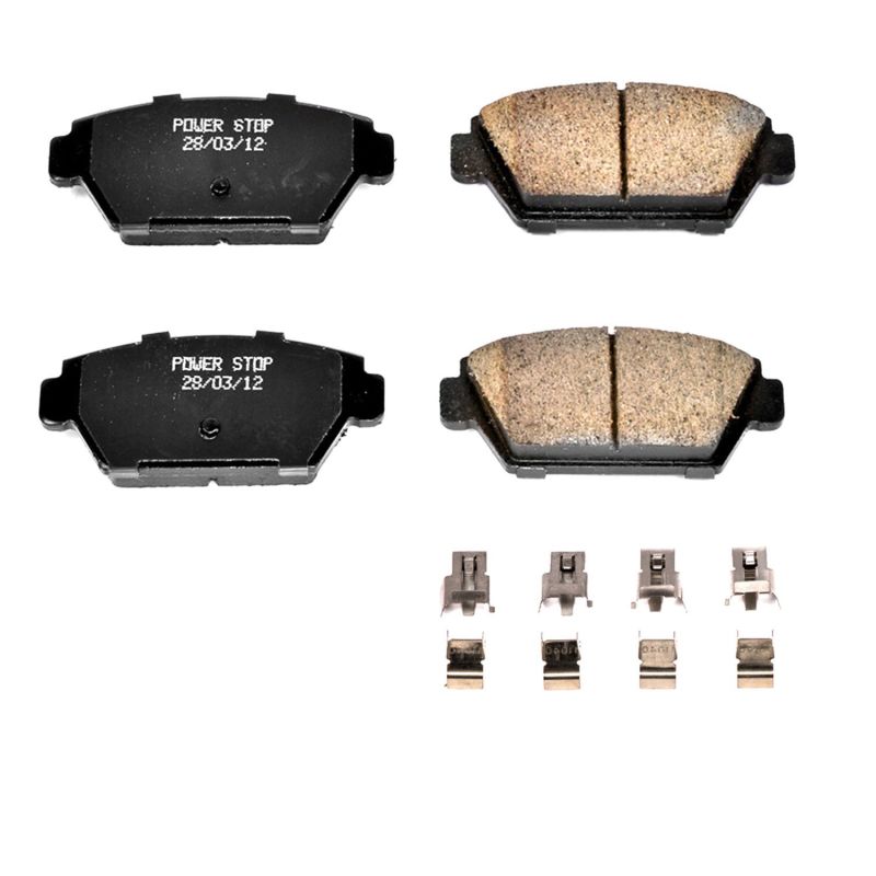 PowerStop Power Stop 90-94 Eagle Talon Rear Z17 Evolution Ceramic Brake Pads w/Hardware