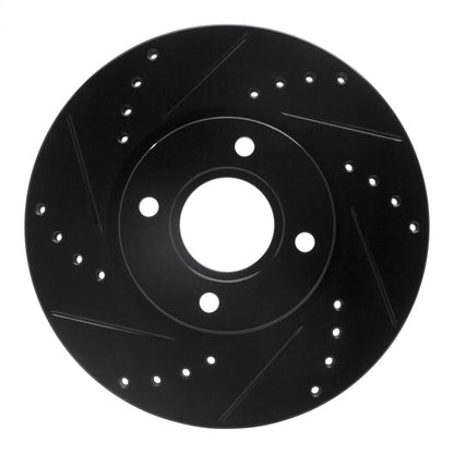 R1 Concepts R1 14-23 Ford Fiesta (USA/Canada) Front Left Drilled & Slotted Black Brake Rotor