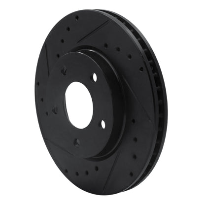 R1 Concepts R1 07-17 Dodge CALIBER Front Left Drilled & Slotted Black Brake Rotor
