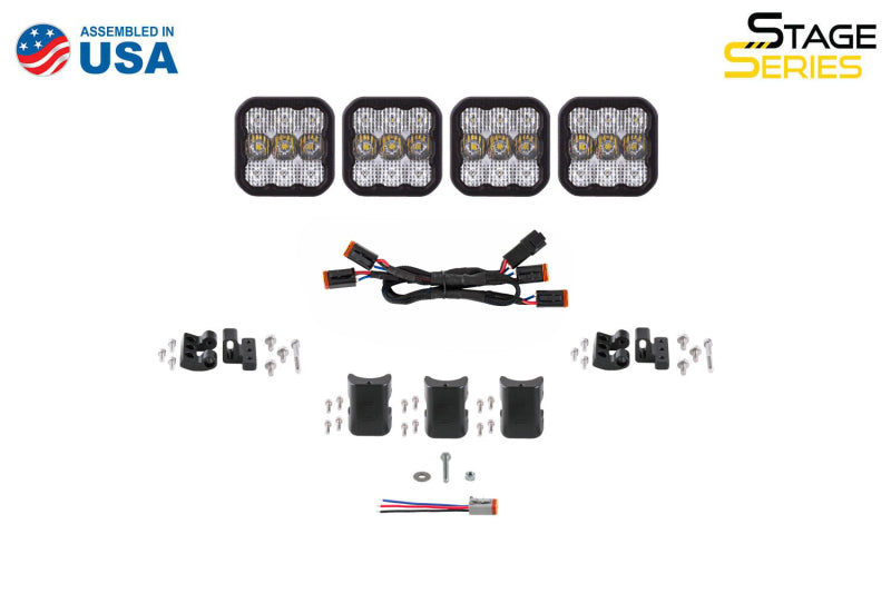 Diode Dynamics SS5 Sport Universal CrossLink 4-Pod Lightbar - White Combo