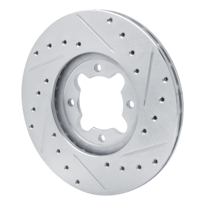 R1 Concepts R1 82-85 Toyota Celica Front Left Drilled & Slotted Silver Brake Rotor