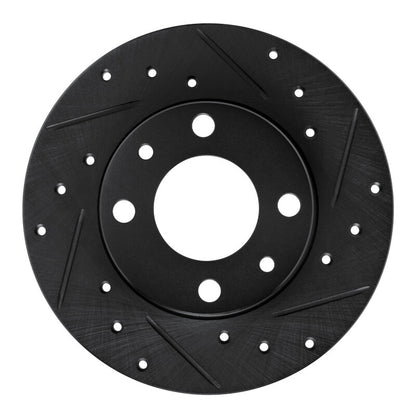 R1 Concepts R1 66-92 Bertone X-1/9 Rear Right Front Right Drilled & Slotted Black Brake Rotor
