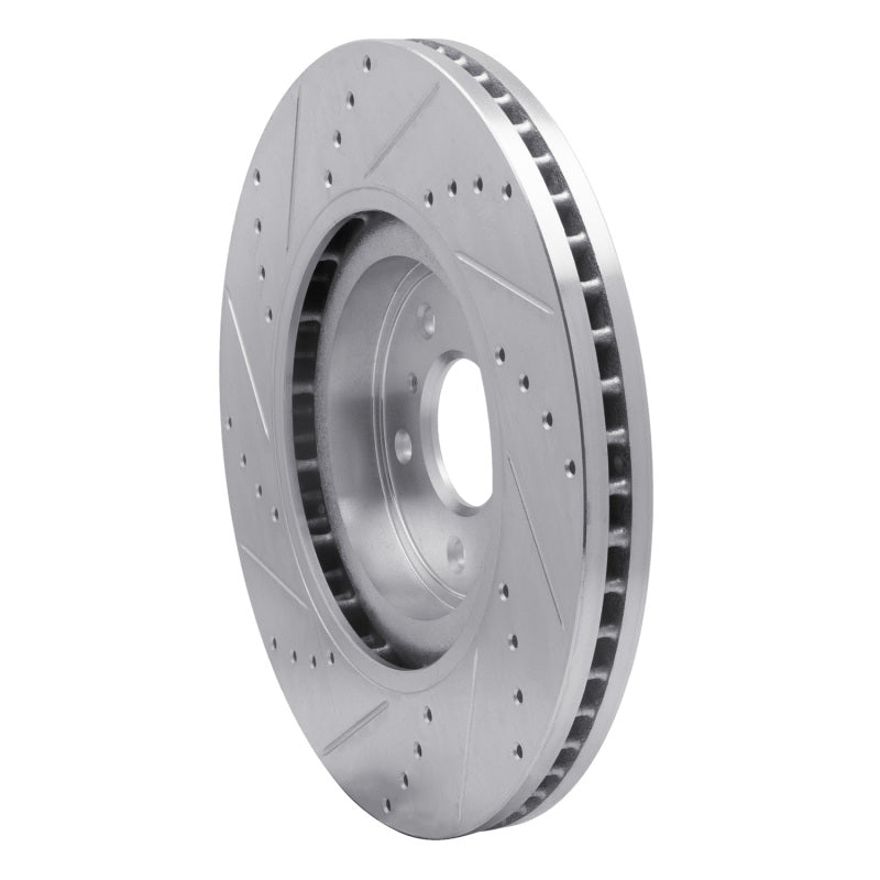 R1 Concepts R1 09-20 Nissan 370Z Front Right Drilled & Slotted Silver Brake Rotor